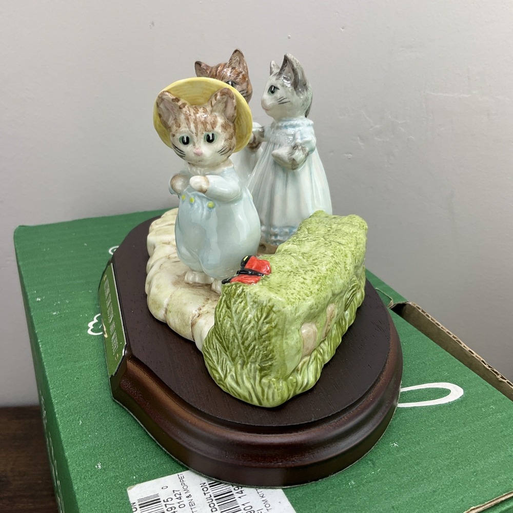 Beatrix Potter Mittens Tom Kitten & Moppet Tableau Beswick Royal Doulton 1999 - Picture 3 of 12